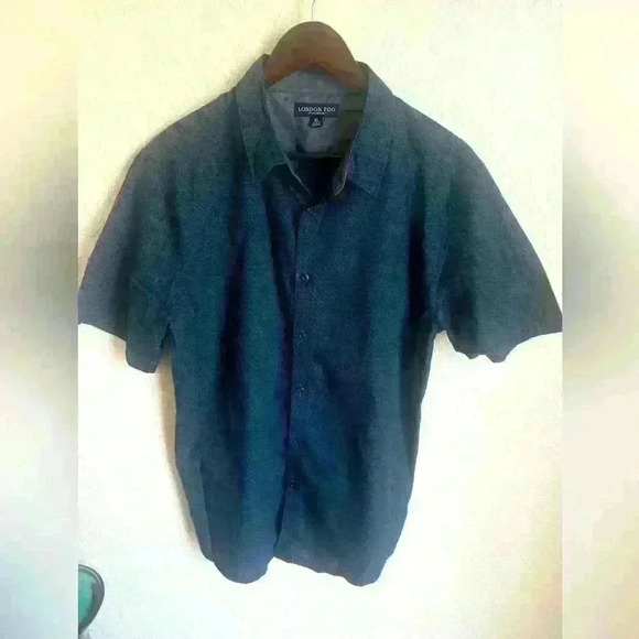 London Fog Blue Button down shirt Size XL - Picture 1 of 3
